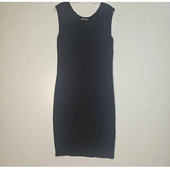 Athleta Womens Ruched Black Bodycon Dress Size Medium - Picture 5 of 10
